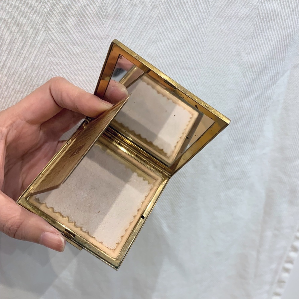 Vintage Abalone Shell Inlay Checkerboard compact - Picture 4 of 6